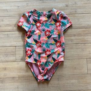 Girls 4T Floral Print One Piece Bathing Suit